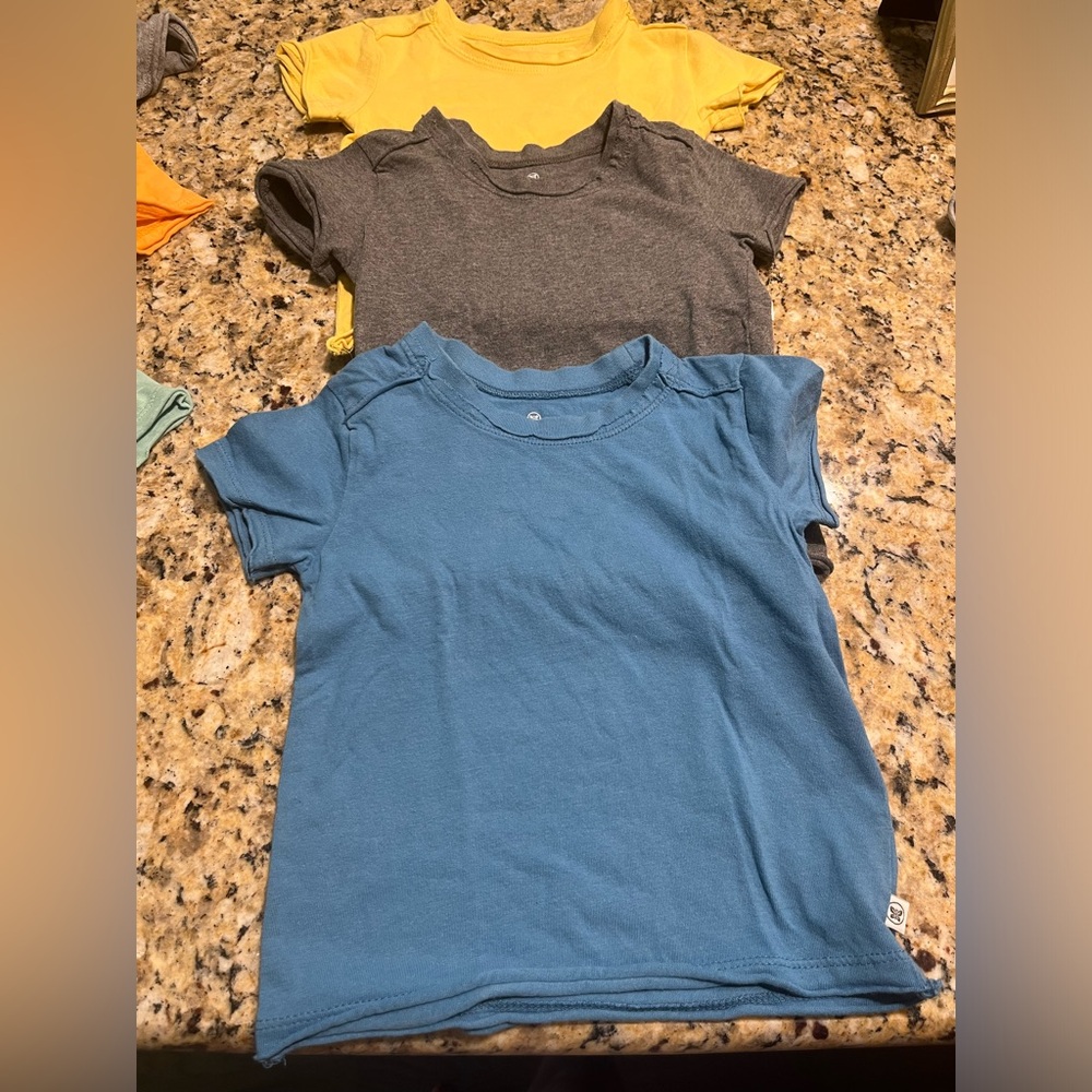 Set of three honest organic t shirts for 12 months
